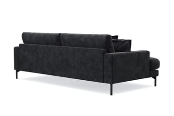 Menard Premium 4-sits Djup Soffa i Chenille - Svartt - Products - Möbler - Soffa - 4 sits soffa