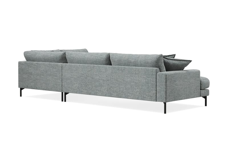 Menard Premium 5-sits Högervänd L-formad Djup Schäslongsoffa i Chenille - Grå/Blå - Products - Möbler - Soffa - Divansoffa & schäslongsoffa