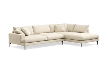 Menard Premium 5-sits Högervänd L-formad Djup Schäslongsoffa i Chenille - Beige - Products - Möbler - Soffa - Divansoffa & schäslongsoffa