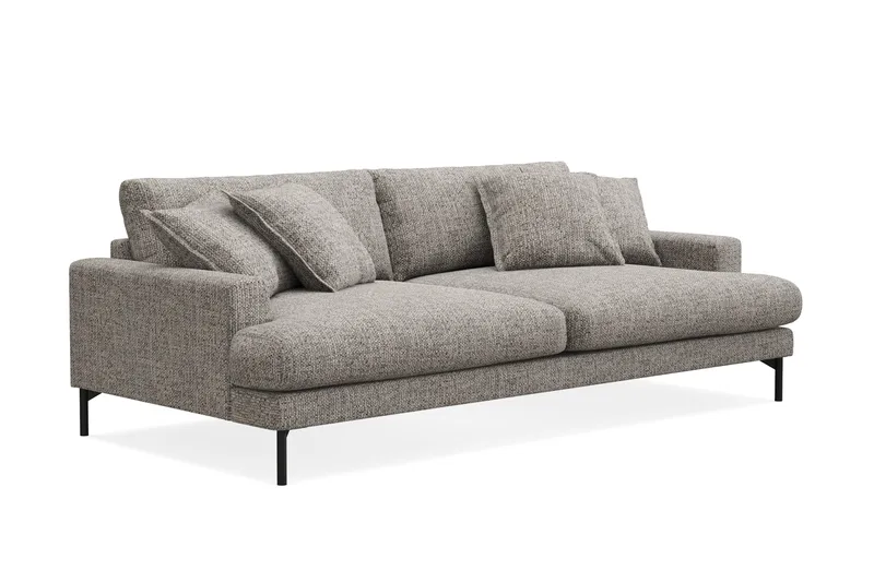 Menard Premium 4-sits Djup Soffa i Chenille - Grå - Products - Möbler - Soffa - 4 sits soffa