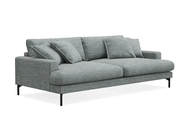 Menard Premium 4-sits Djup Soffa i Chenille - Grå/Blå - Products - Möbler - Soffa - 4 sits soffa