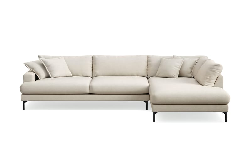 Menard Premium 5-sits Högervänd L-formad Djup Schäslongsoffa i Tyg - Beige - Products - Möbler - Soffa - Divansoffa & schäslongsoffa