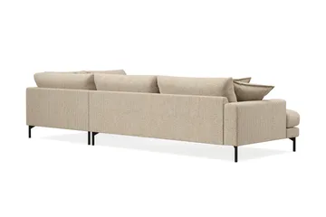 Menard Premium 5-sits Högervänd L-formad Djup Schäslongsoffa i Chenille - Beige - Products - Möbler - Soffa - Divansoffa & schäslongsoffa