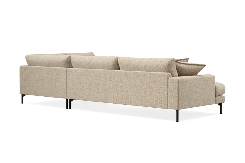 Menard Premium 5-sits Högervänd L-formad Djup Schäslongsoffa i Chenille - Beige - Products - Möbler - Soffa - Divansoffa & schäslongsoffa