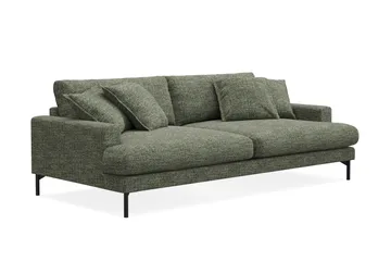 Menard Premium 4-sits Djup Soffa i Chenille - Grön - Products - Möbler - Soffa - 4 sits soffa