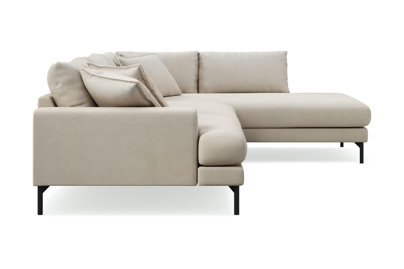 Menard Premium 5-sits Högervänd L-formad Djup Schäslongsoffa i Tyg - Beige - Products - Möbler - Soffa - Divansoffa & schäslongsoffa