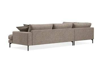 Menard Premium 5-sits Vänstervänd L-formad Djup Schäslongsoffa i Chenille - Brun - Products - Möbler - Soffa - Divansoffa & schäslongsoffa