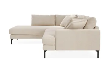 Menard Premium 5-sits Vänstervänd L-formad Djup Schäslongsoffa i Chenille - Ljusbeige - Products - Möbler - Soffa - Divansoffa & schäslongsoffa