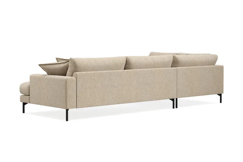 Menard Premium 5-sits Vänstervänd L-formad Djup Schäslongsoffa i Chenille - Beige - Products - Möbler - Soffa - Divansoffa & schäslongsoffa