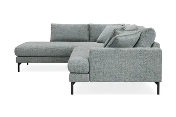 Menard Premium 5-sits Vänstervänd L-formad Djup Schäslongsoffa i Chenille - Grå/Blå - Products - Möbler - Soffa - Divansoffa & schäslongsoffa