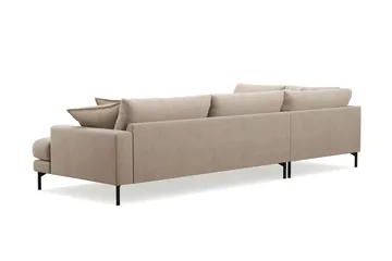 Menard Premium 5-sits Vänstervänd L-formad Djup Schäslongsoffa i Tyg - Beige - Products - Möbler - Soffa - Divansoffa & schäslongsoffa