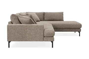 Menard Premium 5-sits Högervänd L-formad Djup Schäslongsoffa i Chenille - Brun - Products - Möbler - Soffa - Divansoffa & schäslongsoffa