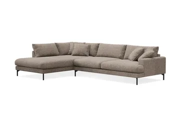 Menard Premium 5-sits Vänstervänd L-formad Djup Schäslongsoffa i Chenille - Brun - Products - Möbler - Soffa - Divansoffa & schäslongsoffa