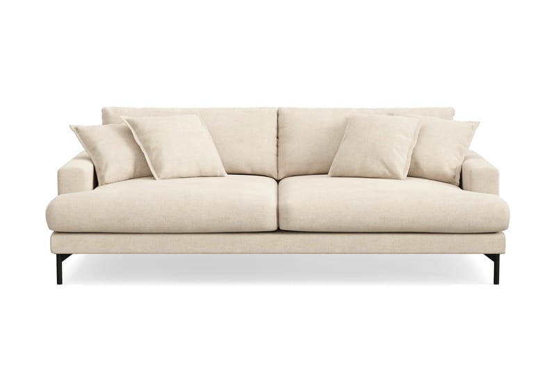 Menard Premium 4-sits Djup Soffa i Chenille - Beige - Products - Möbler - Soffa - 4 sits soffa