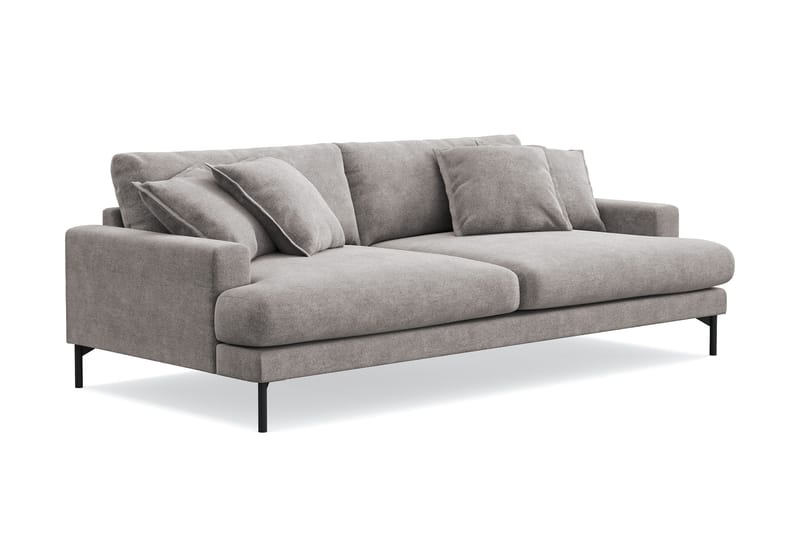 Menard Premium 4-sits Djup Soffa i Chenille - Grå/Brun - Products - Möbler - Soffa - 4 sits soffa