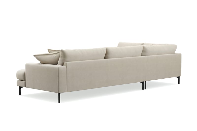 Menard Premium 5-sits Vänstervänd L-formad Djup Schäslongsoffa i Tyg - Beige - Products - Möbler - Soffa - Divansoffa & schäslongsoffa