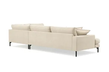 Menard Premium 5-sits Högervänd L-formad Djup Schäslongsoffa i Chenille - Beige - Products - Möbler - Soffa - Divansoffa & schäslongsoffa