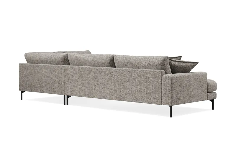 Menard Premium 5-sits Högervänd L-formad Djup Schäslongsoffa i Chenille - Grå - Products - Möbler - Soffa - Divansoffa & schäslongsoffa