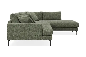 Menard Premium 5-sits Högervänd L-formad Djup Schäslongsoffa i Chenille - Grön - Products - Möbler - Soffa - Divansoffa & schäslongsoffa
