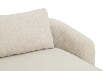 Milano 5-sits Rundad Högervänd L-soffa med Låg Rygg i Beige Boucle - Beige - Products - Möbler - Soffa - Divansoffa & schäslongsoffa