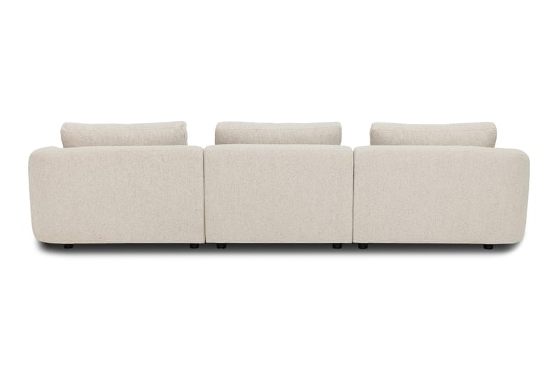 Milano 5-sits Rundad Högervänd L-soffa med Låg Rygg i Beige Boucle - Products - Möbler - Soffa - Divansoffa & schäslongsoffa
