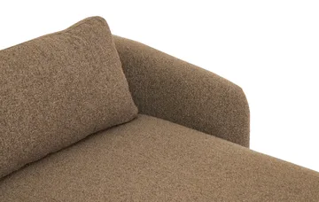 Milano 5-sits Rundad Högervänd L-soffa med Låg Rygg i Brun Boucle - Products - Möbler - Soffa - Divansoffa & schäslongsoffa