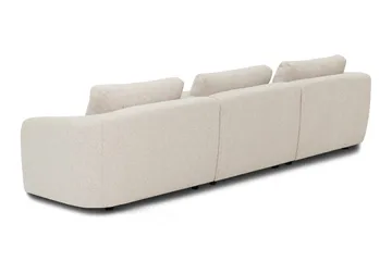 Milano 5-sits Rundad Vänstervänd L-soffa med Låg Rygg i Beige Boucle - Products - Möbler - Soffa - Divansoffa & schäslongsoffa