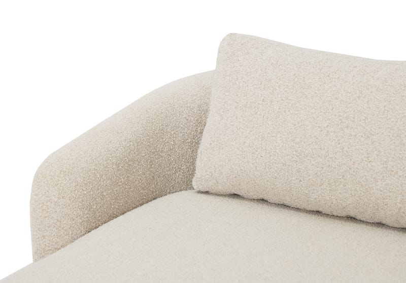 Milano 5-sits Rundad Vänstervänd L-soffa med Låg Rygg i Beige Boucle - Products - Möbler - Soffa - Divansoffa & schäslongsoffa