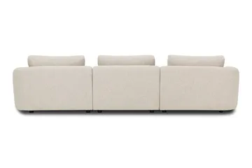 Milano 5-sits Rundad Vänstervänd L-soffa med Låg Rygg i Beige Boucle - Products - Möbler - Soffa - Divansoffa & schäslongsoffa