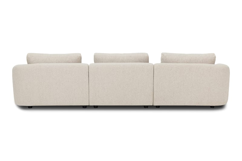 Milano 5-sits Rundad Vänstervänd L-soffa med Låg Rygg i Beige Boucle - Products - Möbler - Soffa - Divansoffa & schäslongsoffa