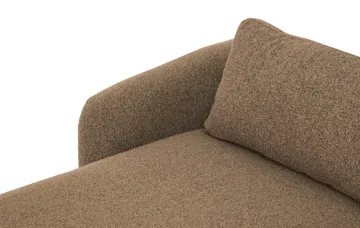 Milano 5-sits Rundad Vänstervänd L-soffa med Låg Rygg i Brun Boucle - Brun - Products - Möbler - Soffa - Divansoffa & schäslongsoffa