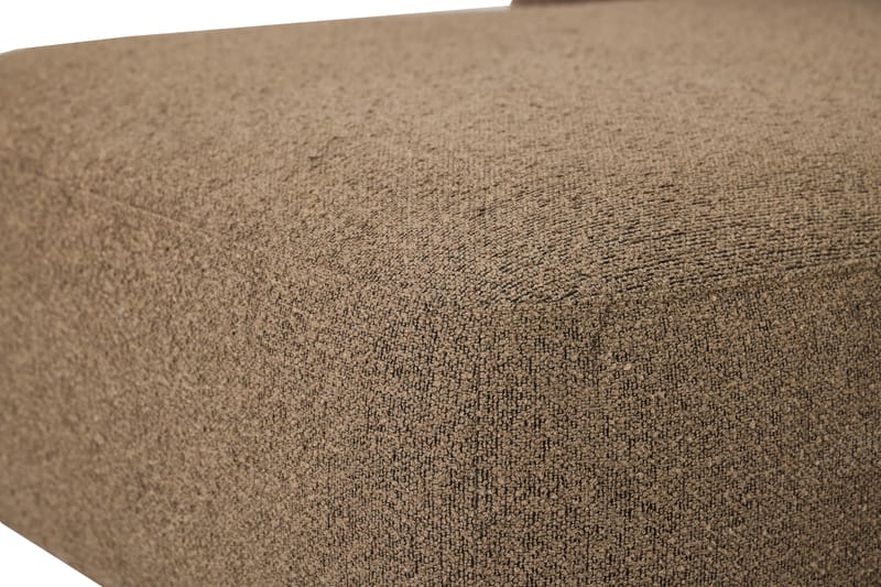 Milano 5-sits Rundad Vänstervänd L-soffa med Låg Rygg i Brun Boucle - Products - Möbler - Soffa - Divansoffa & schäslongsoffa