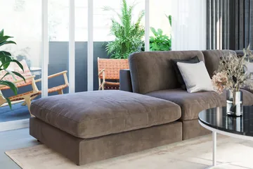 Arken 1-sits Divanmodul i Sammet - Brun - Products - Möbler - Soffa - Modulsoffa - Övriga moduler till modulsoffa