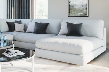 Arken 1-sits Hörnmodul i Tyg - Ljusgrå - Products - Möbler - Soffa - Modulsoffa - Hörnmodul