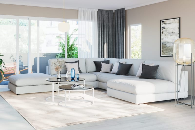 Arken 1-sits Hörnmodul i Tyg - Ljusgrå - Products - Möbler - Soffa - Modulsoffa - Hörnmodul