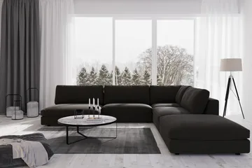 Arken 1-sits Hörnmodul i Tyg - Svart - Products - Möbler - Soffa - Modulsoffa - Hörnmodul