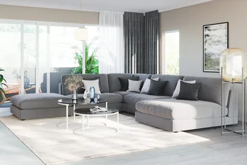 Arken 1-sits Mittmodul i Sammet 70 cm bred - Ljusgrå - Products - Möbler - Soffa - Modulsoffa - Mittmodul