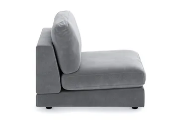 Arken 1-sits Mittmodul i Sammet 70 cm bred - Ljusgrå - Products - Möbler - Soffa - Modulsoffa - Mittmodul