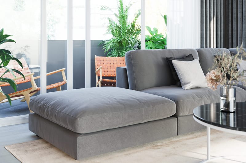 Arken 1-sits Mittmodul i Sammet 70 cm bred - Ljusgrå - Products - Möbler - Soffa - Modulsoffa - Mittmodul