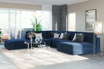 Arken 1-sits Mittmodul i Sammet 90 cm bred - Blå - Products - Möbler - Soffa - Modulsoffa - Mittmodul