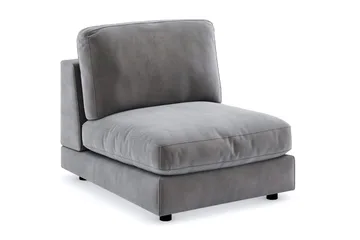 Arken 1-sits Mittmodul i Sammet 90 cm bred - Mörkgrå - Products - Möbler - Soffa - Modulsoffa - Mittmodul