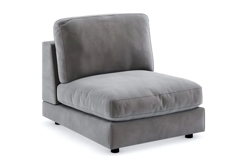 Arken 1-sits Mittmodul i Sammet 90 cm bred - Mörkgrå - Products - Möbler - Soffa - Modulsoffa - Mittmodul