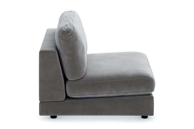 Arken 1-sits Mittmodul i Sammet 90 cm bred - Mörkgrå - Products - Möbler - Soffa - Modulsoffa - Mittmodul
