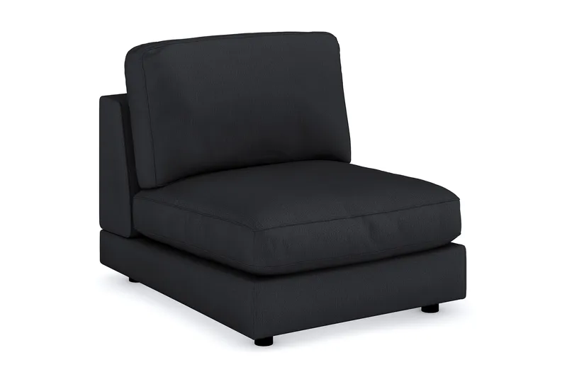 Arken 1-sits Mittmodul i Tyg 90 cm bred - Svart - Products - Möbler - Soffa - Modulsoffa - Mittmodul