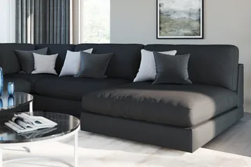 Arken 1-sits Mittmodul i Tyg 90 cm bred - Svart - Products - Möbler - Soffa - Modulsoffa - Mittmodul