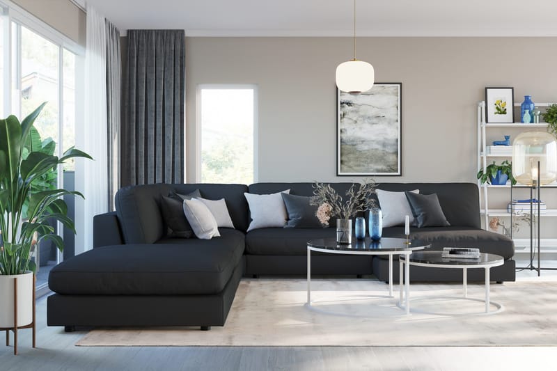 Arken 1-sits Mittmodul i Tyg 90 cm bred - Svart - Products - Möbler - Soffa - Modulsoffa - Mittmodul