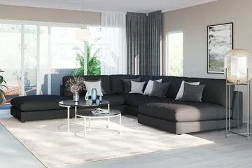 Arken 1-sits Mittmodul i Tyg 90 cm bred - Svart - Products - Möbler - Soffa - Modulsoffa - Mittmodul