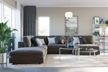 Arken 2-sits Divanmodul i Sammet - Mörkgrå - Products - Möbler - Soffa - Modulsoffa - Övriga moduler till modulsoffa