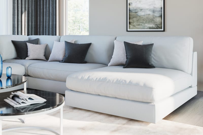 Arken 2-sits Mittmodul i Tyg 120 cm bred - Ljusgrå - Products - Möbler - Soffa - Modulsoffa - Mittmodul