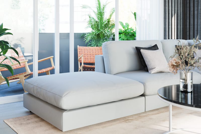 Arken 2-sits Mittmodul i Tyg 120 cm bred - Ljusgrå - Products - Möbler - Soffa - Modulsoffa - Mittmodul
